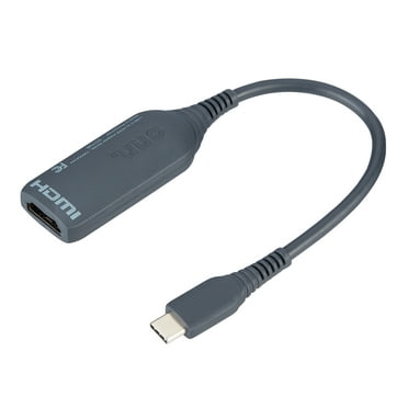 onn. USB-C to HDMI Adapter Gray, 4", 1 Count per Pack