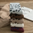 thumbnail image 6 of XISAOK 5 Pairs Women Novelty Cotton Crew Socks Spotted Leopard Animal Pattern Terry Thick Warm Vintage Tube Hosiery Stockings, 6 of 16