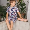 thumbnail image 4 of Balery record rock music Skull Conjunto de Pijama Infantil de Manga Corta con Estampado – Ropa de Dormir de Algodón Suave-Large, 4 of 6
