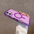 thumbnail image 6 of Designed for iPhone 16 Magnetic Clear Phone Case,Clear Crystal Glitter,Compatible with Mag-Safe,3-in-1 Heavy Duty Shockproof Sparkly Cute Women Girl Protective Phone Case,Clearpurple, 6 of 9