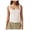 Beige, variant on Women Square Neck Sleeveless Double Layer Tight Tank Top for Women Shelf Tops for Women Crop