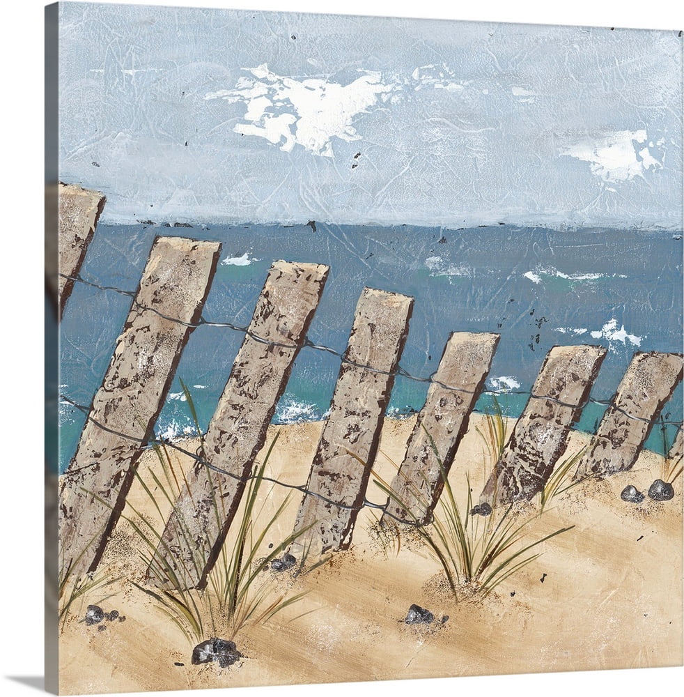 Great Big Canvas Beach Scene Triptych Ii Canvas Wall Art 16x16 