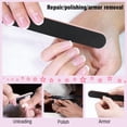 thumbnail image 3 of 6 PCS Professional Double Sided Nail Files Emery Board Grit Black Gel Cosmetic Manicure Pedicure, 3 of 7