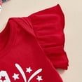 thumbnail image 4 of Akiihool Toddler Outfit Girl Newborn Baby Girl Clothes Infant Romper Spring Summer Outfits Gifts Bell Bottoms Pant Sets for Girls Preemie-12Month(Watermelon Red,12-18M), 4 of 6