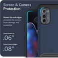 thumbnail image 7 of TUDIA Merge Motorola Edge 2022 Case Dual Layer Slim Shockproof Heavy Duty - Indigo Blue, 7 of 7