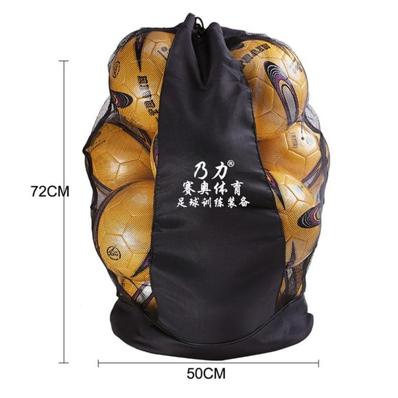 Large Football Mesh Bag Soccer Ball Backpack With Adjustable Shoulder Strap Outdoor Basketball Mesh Drawstring Net Sports