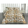 thumbnail image 2 of Ambesonne Botanical Quilted Coverlet 2 Pcs, Summer Vintage Aster Art, Twin Size, Cinnamon and Pale Khaki, 2 of 4
