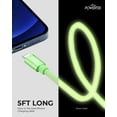 thumbnail image 2 of Liquipel Powertek Glow in Dark Cable lightning - Green, 2 of 6