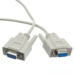 UL rated 6ft Null Modem Cable 8 Conductor 10D1-20206 DB9 Male to DB9 Female