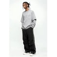 thumbnail image 4 of GINGTTO Mens Baggy Sweatpants Wide Leg Track Pants Open Bottom Loose Fit, 4 of 8