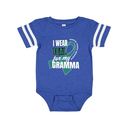 

Inktastic I Wear Teal For My Gramma Ovarian Cancer Awareness Gift Baby Boy or Baby Girl Bodysuit