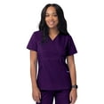 thumbnail image 1 of Sivvan Women's Scrubs Mock Wrap Top (Available in 15 Colors), 1 of 7