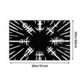 thumbnail image 2 of DouZhe Norse Viking White Symbol Lines Rugs Doormat, Non-Slip Machine Washable Carpets Floor Door Mat , 36" x 24", 2 of 7