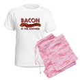 thumbnail image 6 of CafePress - Bacon Is The Answer Women's Light Pajamas - Women's Short Sleeve Print T-Shirt and Pants Light Cotton Pajama Set, 6 of 7