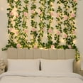 thumbnail image 5 of 3.Ft Artificial Pink Rose Garland, Fake Rose Vine Floral Garland with 3 Ft/LED String Lights, Silk Hanging Rose Flower Vines for Wedding Party Garden Home Table Wall Decor, 5 of 5