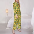 thumbnail image 3 of Haiem Roosters And Sunflowers Pattern Women’s Long-sleeve Sleepwear,Sleepwear Set,2-piece Loungewear Set,Soft PJs Comfy Nightwear with Pockets-XX-Large, 3 of 7