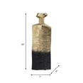 thumbnail image 5 of Metal Rigged Vase for Living Room Decor and Home Accents - Decorative Flower Vase for Room, Bedroom, or Office Display - Modern Glam House Display for Table Centerpiece - 20", Black & Gold, 5 of 15