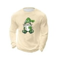 thumbnail image 4 of Handshe Men's Cotton Waffle Knit Long Sleeve Shirt, Relaxed Fit with Stretch, St.Patrick's Day Print for Lounge, Fitness and Casual Wear, 4 of 5