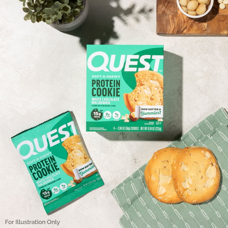 Quest Nutrition White Chocolate Macadamia Cookies with 15g Protein