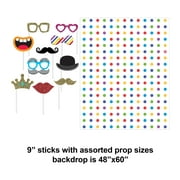 Way to Celebrate Kids Party Photo Booth Props, 11 Pieces
