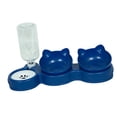 thumbnail image 4 of Juego de cuencos para gatos 3 en 1, cuencos de alimentación para mascotas con botella de agua automática, fácil limpieza, cuenco para comida h Azul oscuro, 4 of 7