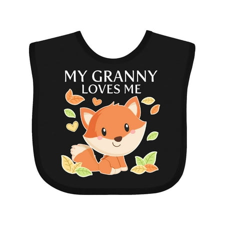 

Inktastic My Granny Loves Me- Little Fox Gift Baby Boy or Baby Girl Bib