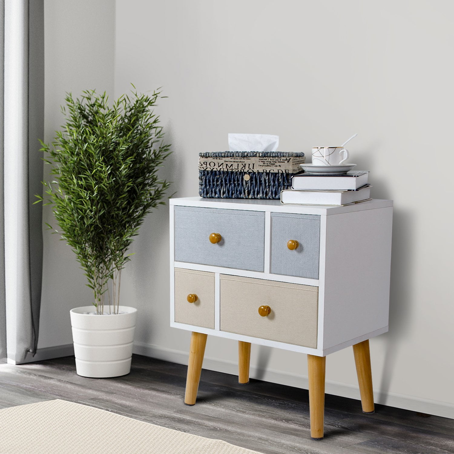 Lifewit 4 Drawer Nightstand Walmart Com Walmart Com
