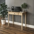 thumbnail image 3 of Camaflexi Shaker Style Writing Desk, Solid Wood Desk with One Drawer, Light Oak Finish, 3 of 8