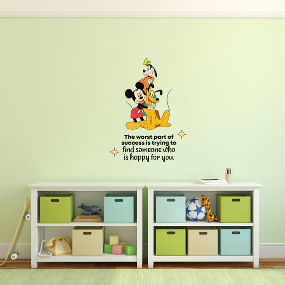 Happy For You Friends Quote Cartoon Quotes Decors Wall Sticker Art Design Decal for Girls Boys Kids Room Bedroom Nursery Kindergarten Home Decor Stickers Wall Art Vinyl Decoration (40x35 inch)
