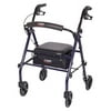 Carex Steel Rollator Walker with Padded Seat, 6" Wheels & Storage Pouch, 350 lb Weight Capacity