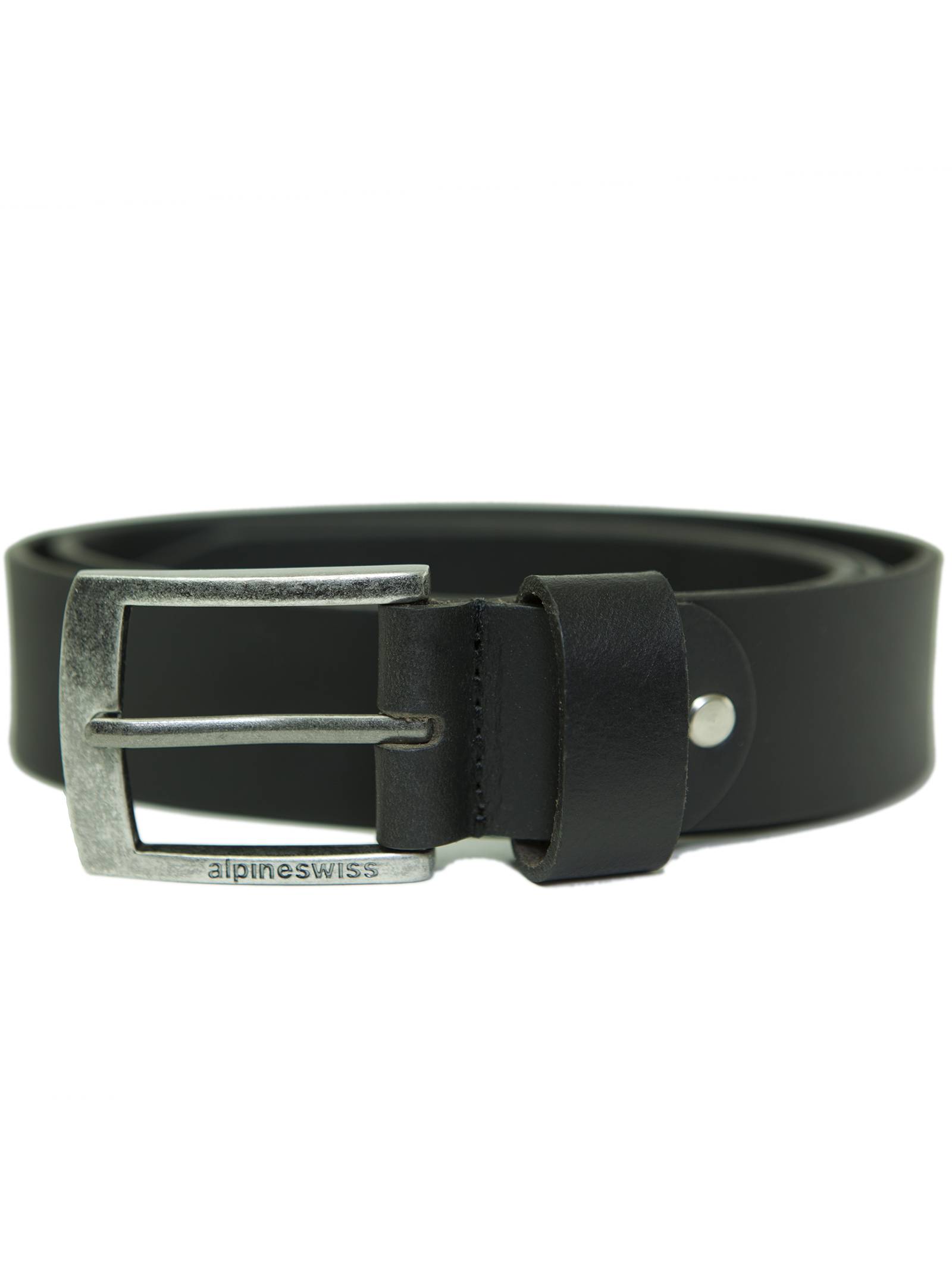 Alpine Swiss Mens Belt Genuine Leather Slim 1.25” Casual Jean Belt Dakota Buckle - image 2 of 6
