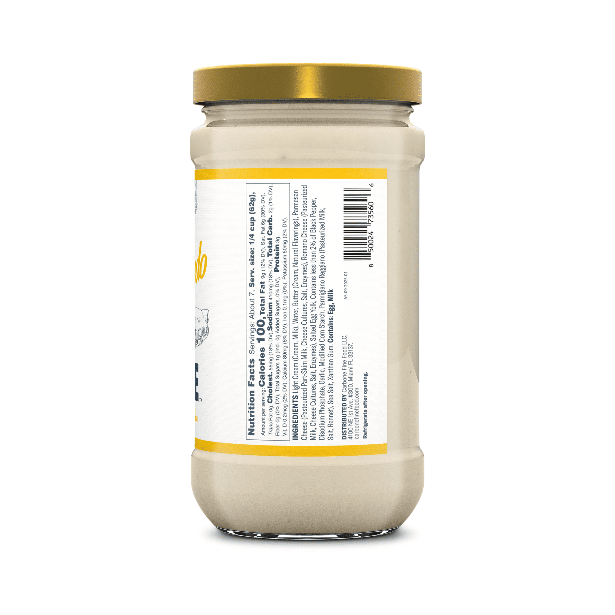 (6 pack) Carbone Fine Foods Alfredo Sauce, 15 oz