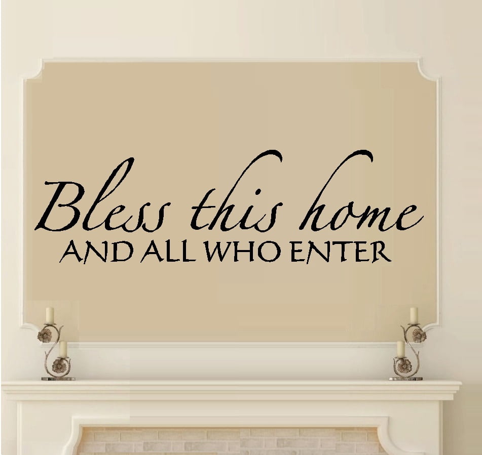 Wall Decals Bless This Home All Who Enter Vinyl Decor Kitchen Quotes