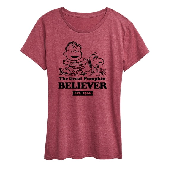 Peanuts - The Great Pumpkin Believer - Women's Short Sleeve Graphic T-Shirt