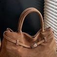 thumbnail image 7 of MJIAN Women's Suede Tote Bag Large Capacity Tote Bag Retro Suede Shoulder Bag Commuting, Travel, Daily Use - Versatile Vintage-Inspired Suede Bag, 7 of 7