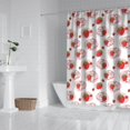thumbnail image 2 of White Cow Strawberry Love Pattern Shower Curtain 72"x84" ,Bathroom Decorative Shower Curtains Set with 12 Hooks,Modern Waterproof Washable Shower Curtain, 2 of 6