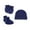Blue, variant on LFEOOST Baby Anti Scratching Soft Cotton Gloves Foot Cover Hat Set Newborn Accessories Fashion Hats for Kids Clearance