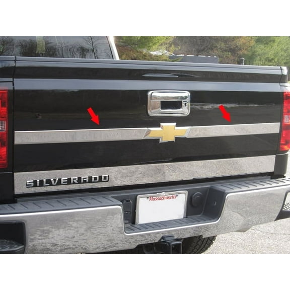 Stainless Steel Tailgate Accent 2Pc Fits 2014-2018 Chevy Silverado TP54181 QAA