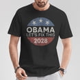 thumbnail image 5 of Obama 2028 3Rd Term Lets Fix This Retro Button Obama 2028 TShirt, 5 of 6