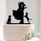 thumbnail image 1 of Cake Toppers Bridal Couple With Dog As Cake Decoration Wedding Cake Topper, 1 of 2