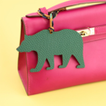 thumbnail image 2 of Charm de oso Phtit H de cuero de Togo y cuero de Epsom hecho a mano, charm de bolso de cuero, el mejor charm de cuero para bolso de marca, 2 of 4