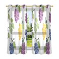 thumbnail image 6 of Yayeee Window Curtains Light Filtering 63"x42" Grommet Panel Pair Home Living Room Decor, Purple Yellow Green Grapes Pattern, 6 of 7