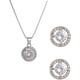thumbnail image 1 of Aretes De Zirconia Redonda y Collar Plateado Para Mujer Bisutería Elegante Con Cadena Fina Joyería Femenina Delicada Para Fiestas y Uso Diario, 1 of 5