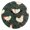 Black, variant on Chick Pattern Wall Clock 10in Round Artistic Oil Painting Home Decor Desk Table Clock