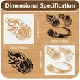 thumbnail image 2 of 2 Pack Basketball Flame Sports Stencils for Painting on Wall 11.8 x 11.8 Inch Reusable Plastic Basketball Templates for Painting on Wood Floor Furniture Fabric Canvas DIY Craft Stencil colorful, 2 of 9