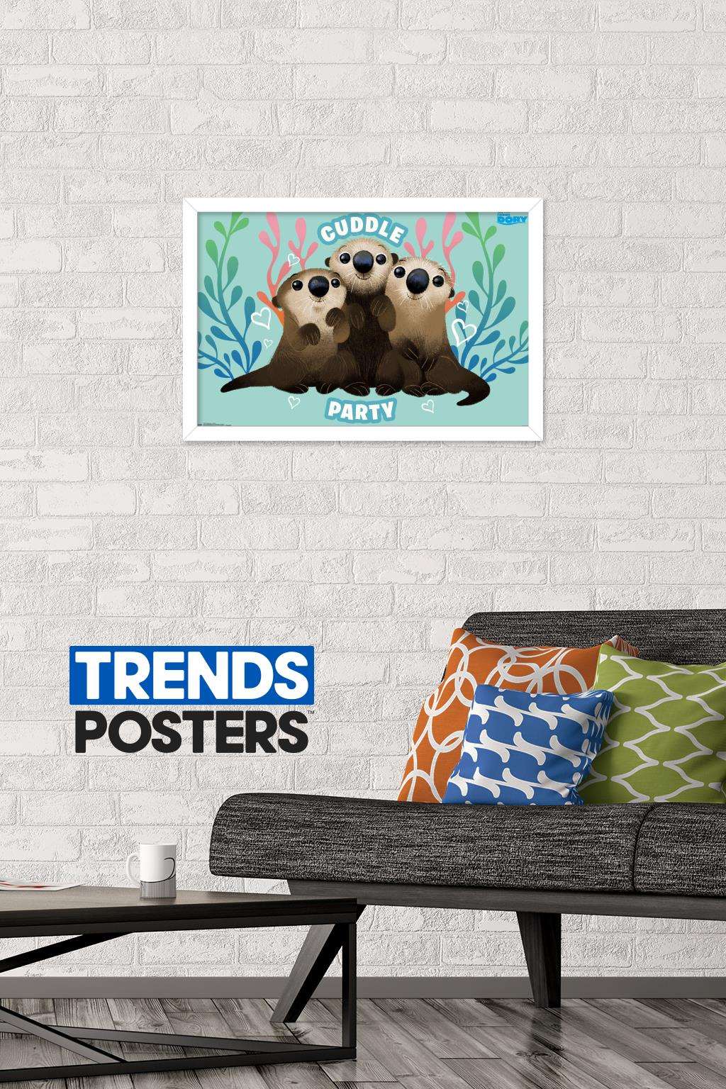 Disney Pixar Finding Dory - Cuddle Wall Poster, 14.725" x 22.375", Framed
