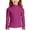 X1 Dark Purple, variant on Ticikt Girls Lettuce Trim Neck Long Sleeve Shirts Ribbed Knit Slim Fit Base Layer Tops Tees
