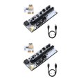 thumbnail image 4 of Methold Adaptador PCI-E 1X a 16X USB 3,0 convertidor PCI-Express de velocidad rápida 6 pines 4 pines puerto de alimentación dispositivo de Negro 2piezas, 4 of 6