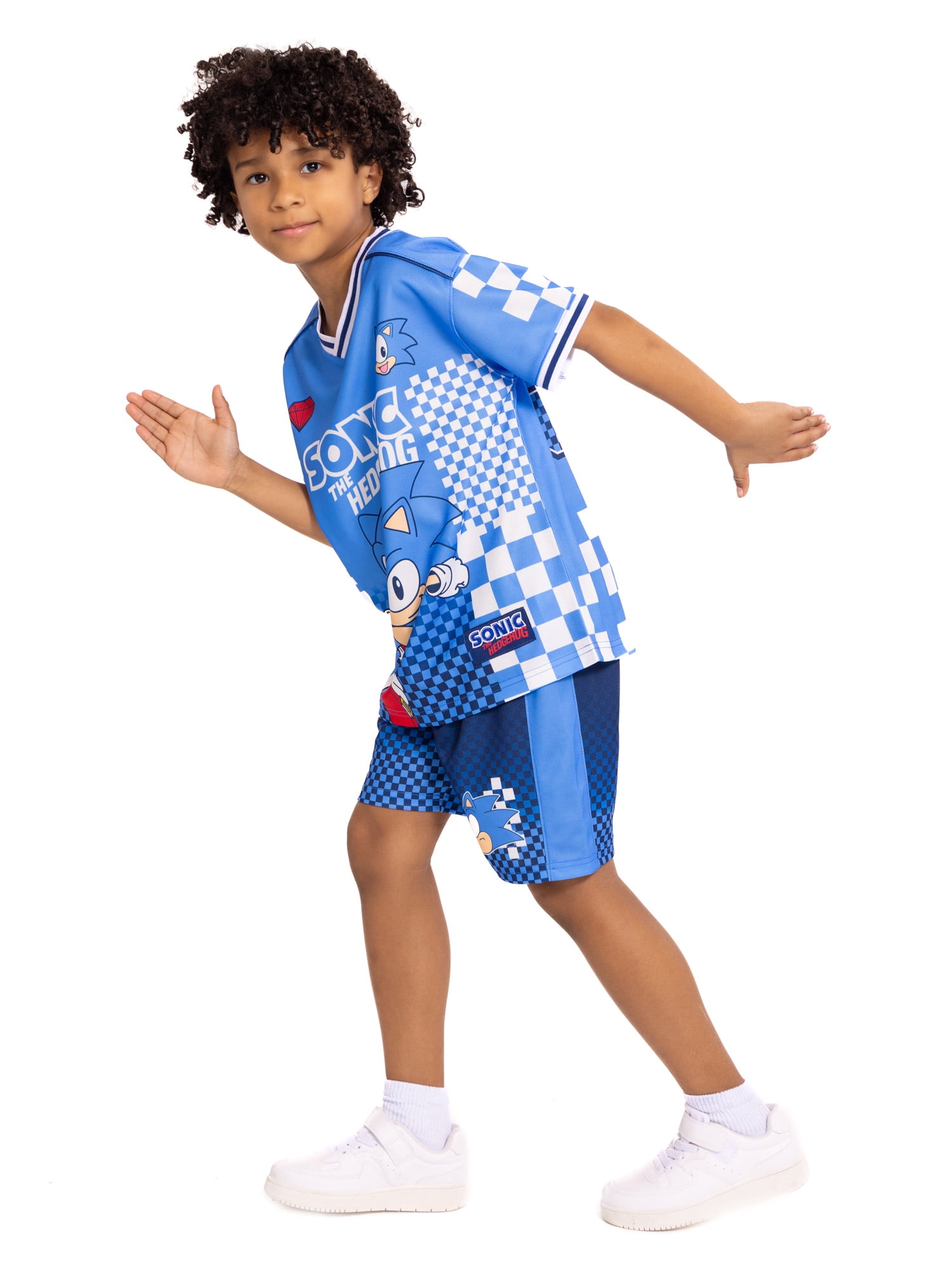 Sonic the Hedgehog Boys' Graphic Soccer Jersey and Shorts Set, 2-Piece, Sizes 4-16