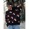 thumbnail image 6 of Mushroom Sweater Women Crewneck Long Sleeve Knit Sweater Loose Cute Graphic Pullover Sweater, 6 of 8